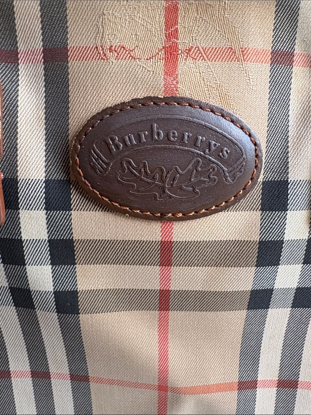 Authentic Vintage Burberrys Nova Check Small Handbag Brown Leather - Picture 17 of 17